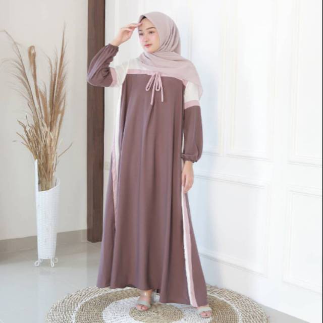 GAMIS RAYON STANDART XL LD 105- 110 CM / DRESS DEYANA / GAMIS MUSLIMAH /  BAHAN KATUN