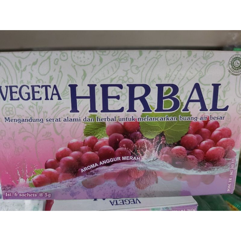 

Vegeta Herbal Anggur Dus isi 6 Sachet