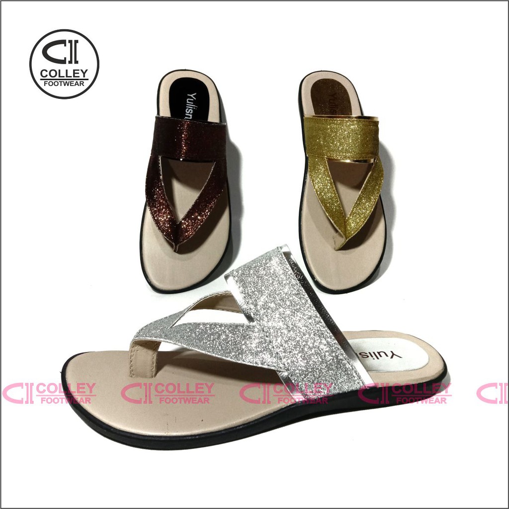 COD - SANDAL FLAT WANITA / GLOSSY / SANTAI GLOWING / FLT-SCW-031