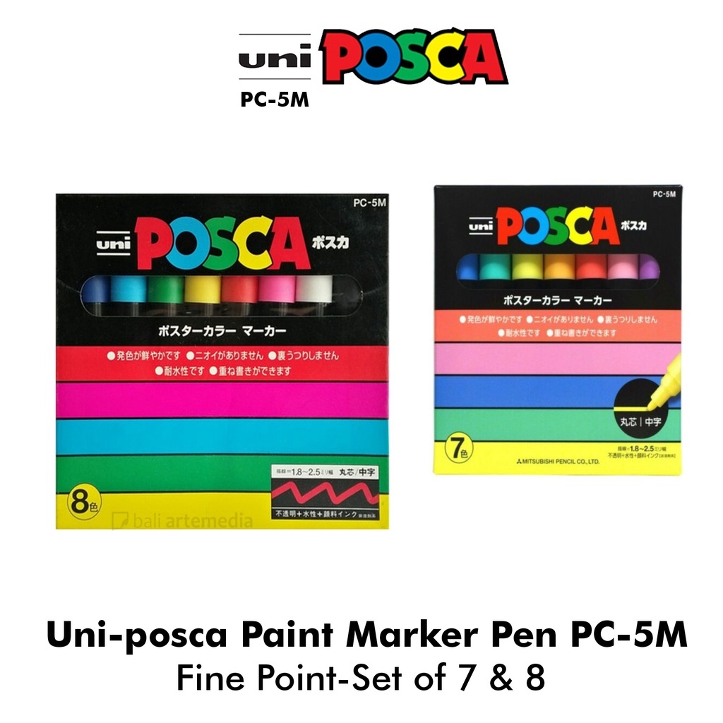 Uni-posca Paint Marker Pen PC-5M Set - Fine Point