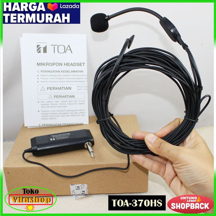 TOA ZM-370HS-AS ORIGINAL MICROPHONE, MIKROPON , MIC, MIK HEADSET