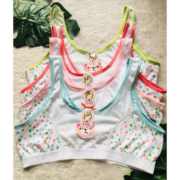 6 Pcs Miniset Golden Nick 2005 Polkadot | Mini Bra Goldennick Anak Perempuan GN Remaja Abg Sekolah Pakaian Dalam Kaos Set Daleman Sekolah Open