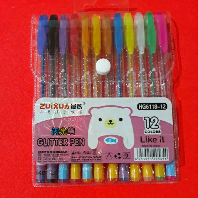 

Bulpen Gliter 12 warna ZUIXUA 0.7mm/VAN-ART HIGHLIGHTER 12 warna