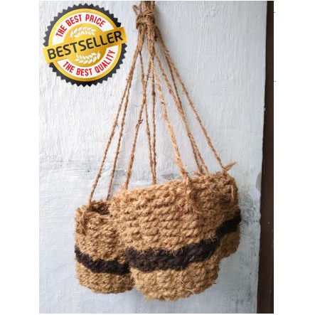 Pot Gantung Serabut Kelapa, pot gantung,  pot serabut kelapa anggrek / pot sersabut kelapa
