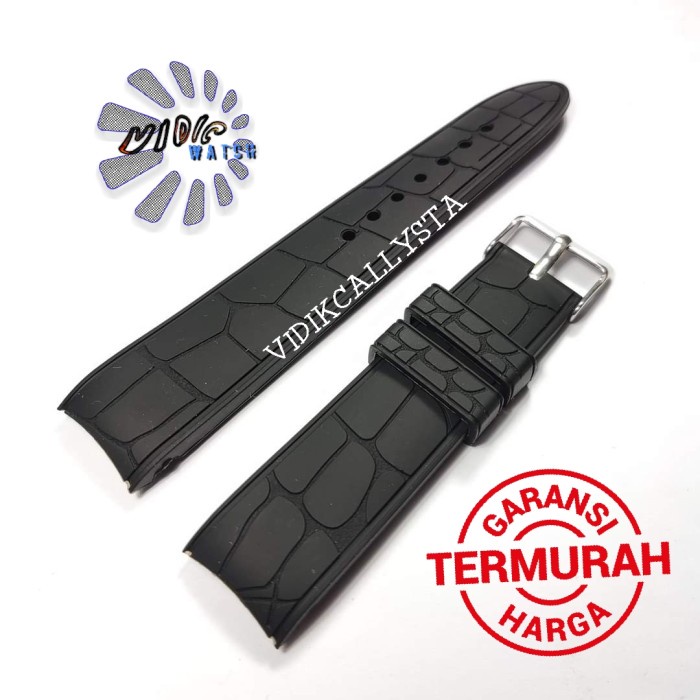 Tali Jam Tangan Karet Strap Rubber Curved 22mm 22 MM NEW MODEL