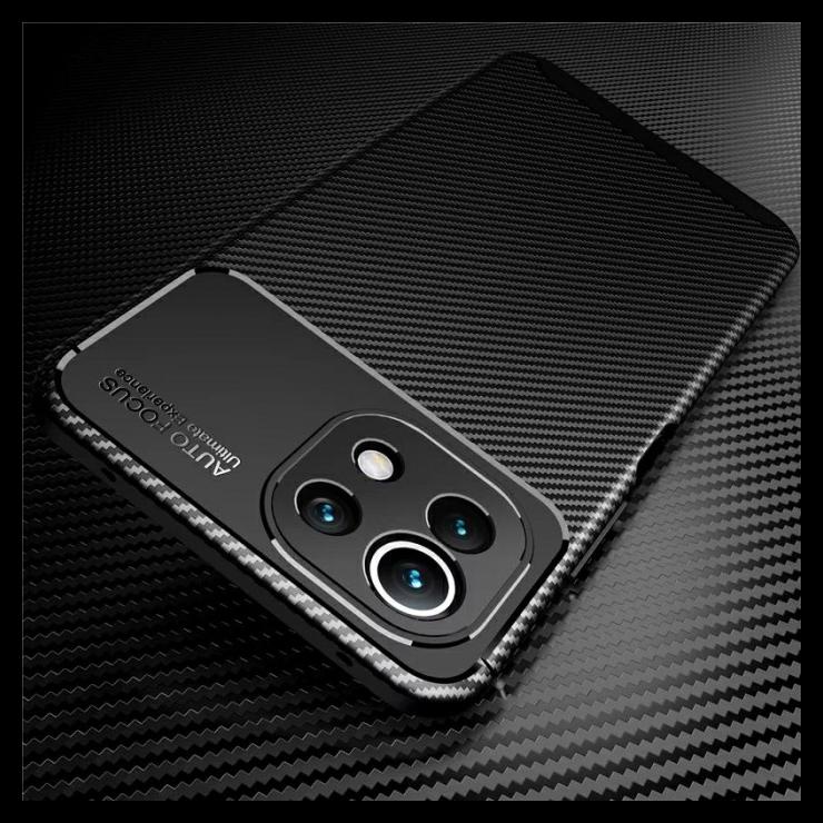 Serat Karbon Case Xiaomi Mi 11 Lite Softcase Bumper Silicon Mi11 Lite