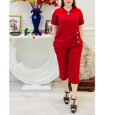 Stelan Big SIze 10011 10012 - Stelan Jumbo - Stelan Wanita - Set Rayon Twill - Set CP - CP Kerah V -