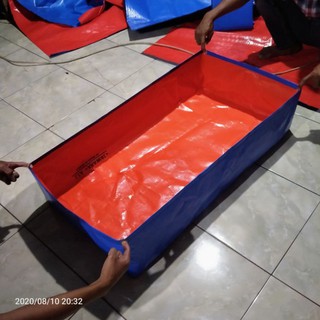  terpal  kolam ikan uk 100x50x25 type  A5 korea Shopee 