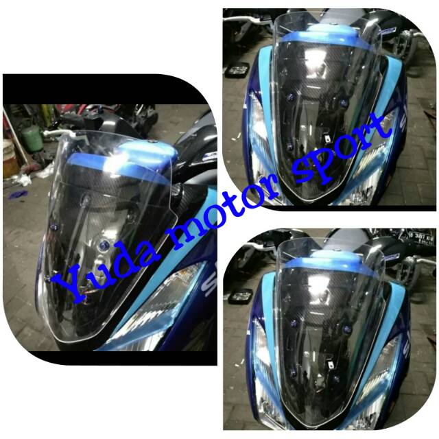 Visor standar Yamaha Lexi bening windshield standar Lexi bening