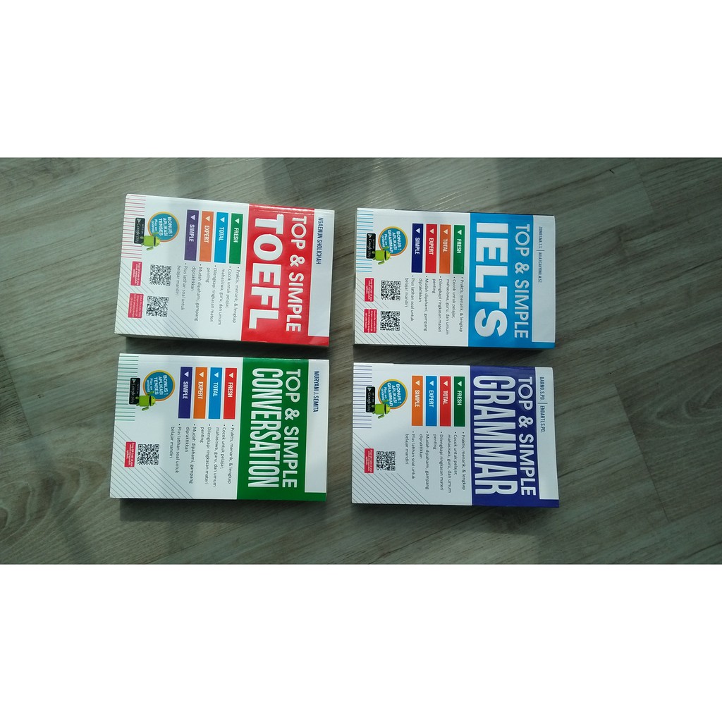 6.6 SALE! BUKU  BAHASA INGGRIS TOEFL IELTS GRAMMAR  & CONVERSATION (DAPAT 4 BUKU)-1