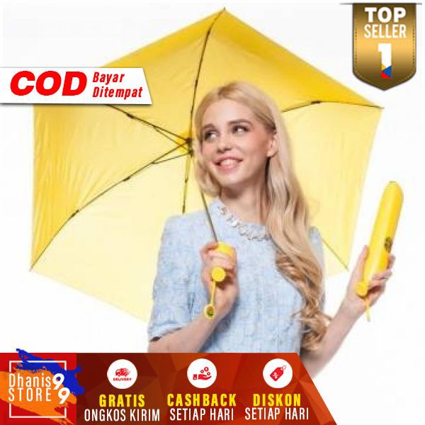 Payung Lipat Pisang Lucu Pelindung Hujan Banana Umbrella Waterproof