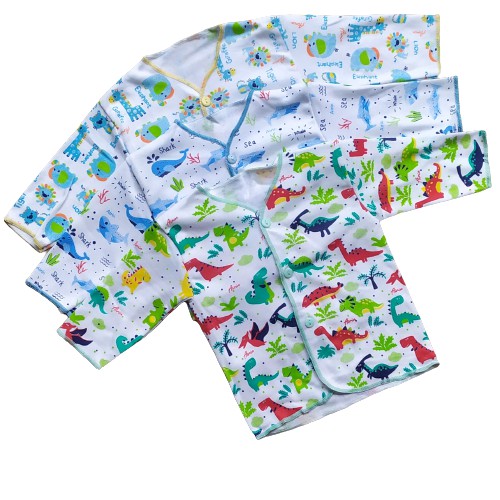 3 Pcs Baju bayi lengan panjang nb Motif  atasan bayi  baju anak lengan panjang  Baju bayi 0-6 bl