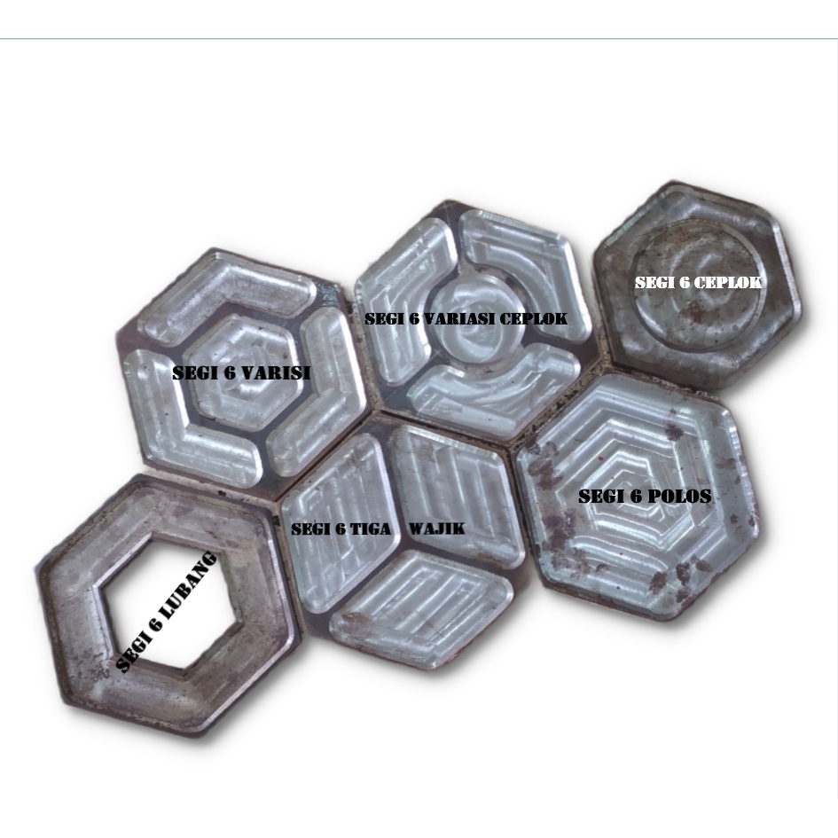 Tatakan paving press(segi6,3 berlian model V 3D)
