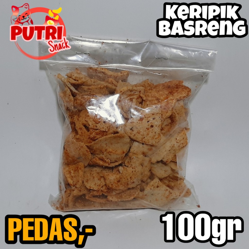 Keripik Basreng 100gr / keripik baso goreng putrisnack