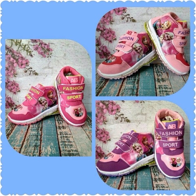  Sepatu  anak perempuan import Frozen  sport 28 33 3 4 5th 