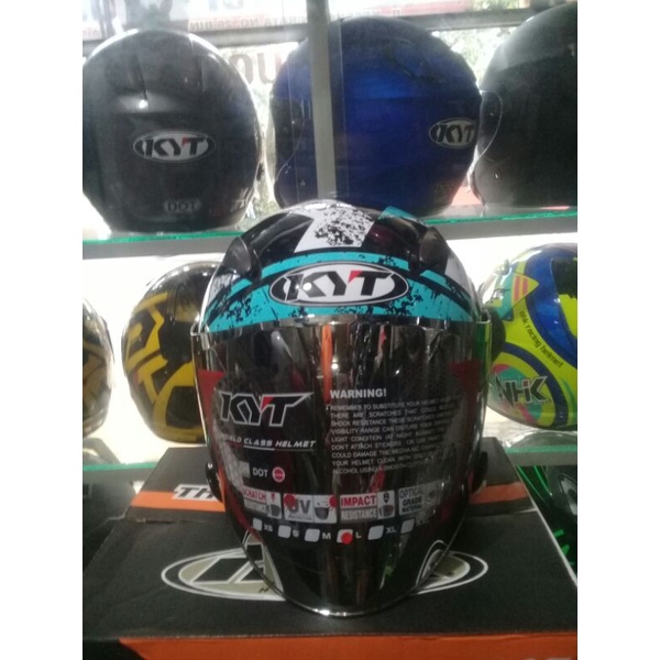 Helm kyt gsalaksi motif#5//visor iridium flet