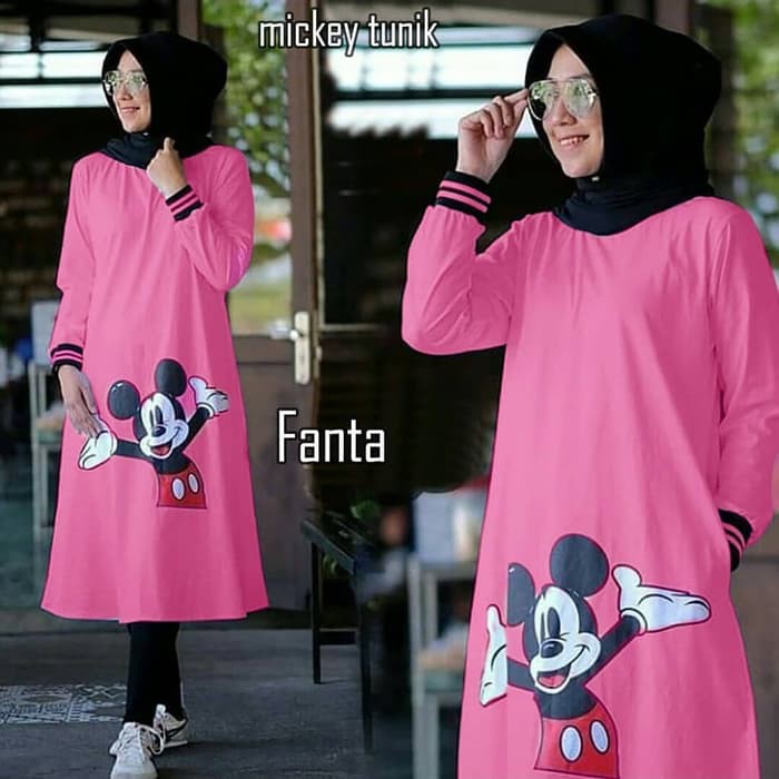 GI-397 Baju Atasan Wanita/ MICKEY TUNIK PR001/ Atasan Terbaru &amp-