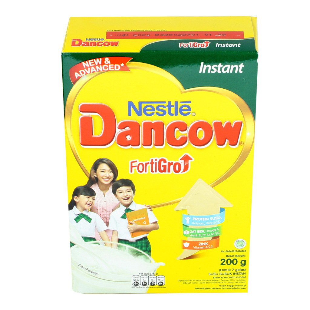 Dancow Instant Enriched Fortigro Bib 200 Gr