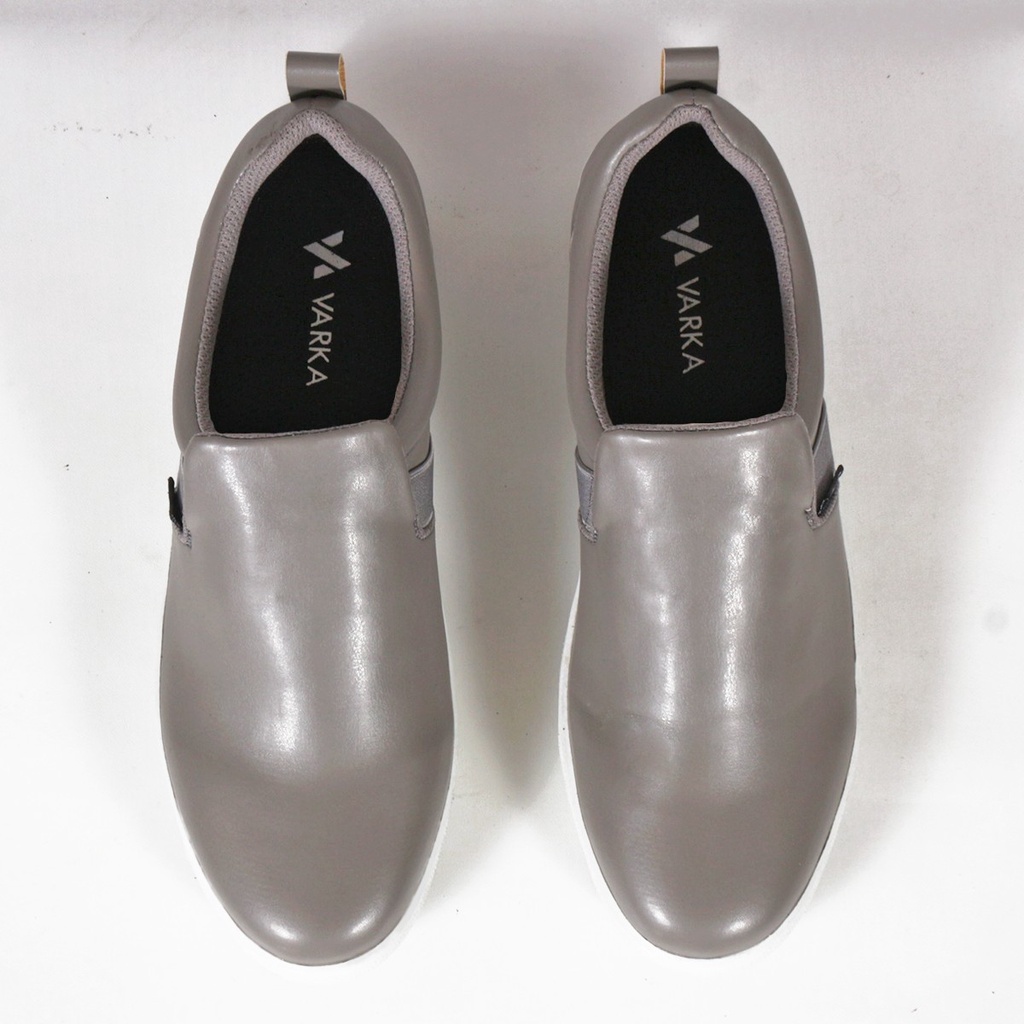 Sepatu Slip On Wanita V 6931 Terbaru Brand Varka Sepatu Sneaker Wanita Hangout Kuliah Trendi Murah Berkualitas Warna Abu