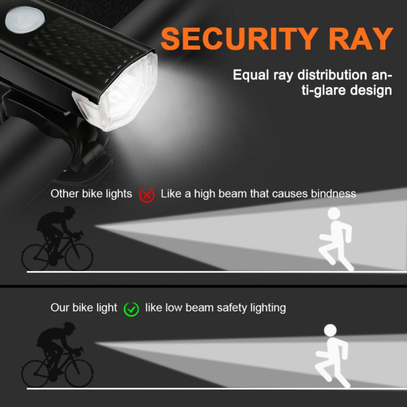 Set Lampu Depan / Belakang Sepeda Gunung LED 3 Mode Anti Air Kualitas Tinggi