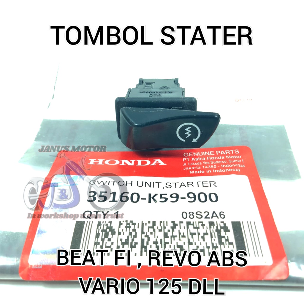 TOMBOL STARTER BEAT FI VARIO 125 LED 150 STATER SAKLAR HONDA INJEKSI ORI ASLI AHM ORIGINAL SCOOPY