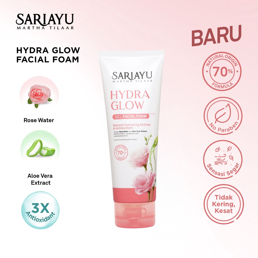 ★ BB ★  Sariayu Hydra Glow Gel Facial Foam 100gr - Sari Ayu