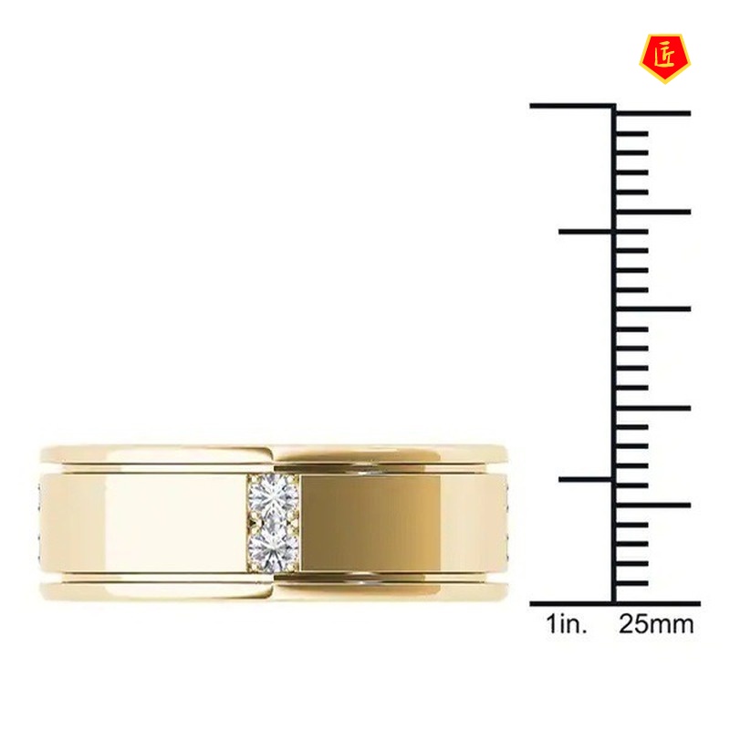 [Ready Stock]Simple 14K Gold Diamond Ring