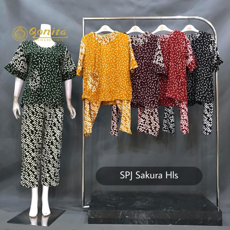 Qonita Setelan Panjang Sakura Hls|| by Qonita Batik & Boutique || Qonita Batik Pekalongan