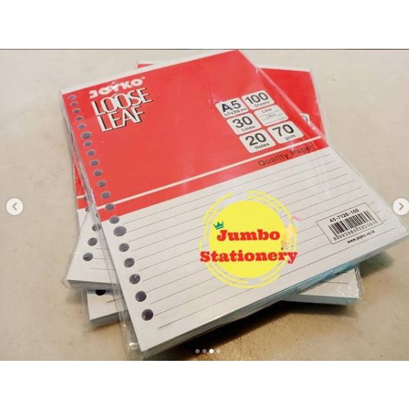 Refill Loose Leaf Joyko A5 100 lembar