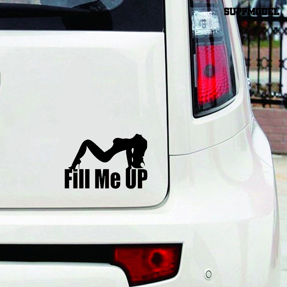 Stiker Fill Me Up Wanita Sexy Untuk Bumper Bagasi Mobil