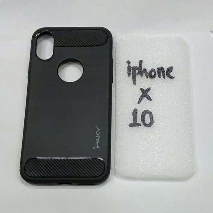 IPHONE X softcase ipaky IPHONE 10 silikon karet hitam