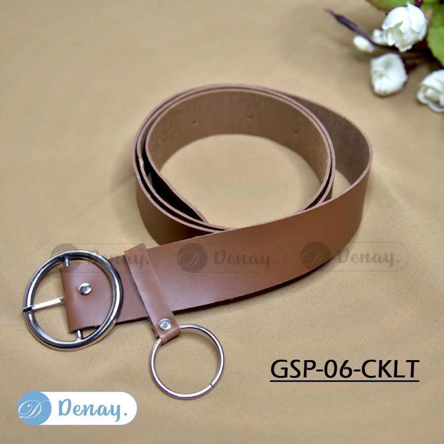 COD Ikat Pinggang Wanita Ring Belt/ PIN Gesper PU Fashion All-Match Sabuk Penjualan Import Fashion