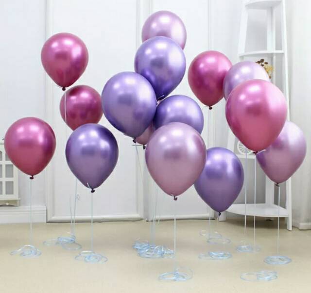 Balon latex metalik/metallic/latex chrome 12&quot;