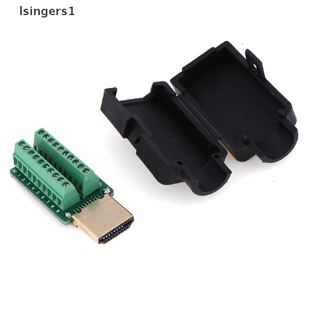 (lsingers1) Konektor Terminal HDMI Male 19P Tanpa Solder