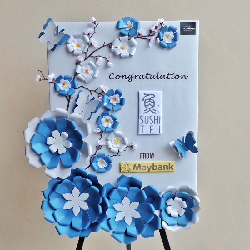 Papan Bunga Bandung papan bunga kertas bandung flower board hadiah opening gift graduation