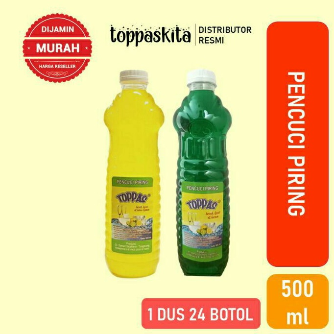 Toppas Sabun Pencuci Piring 500ml (lime/lemon) Termurah