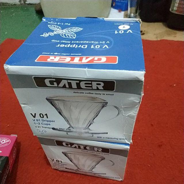 V60 Transparant Filter / Gater V60 01 Dripper 1-2 Cups With Measuring Spoon Rycshop