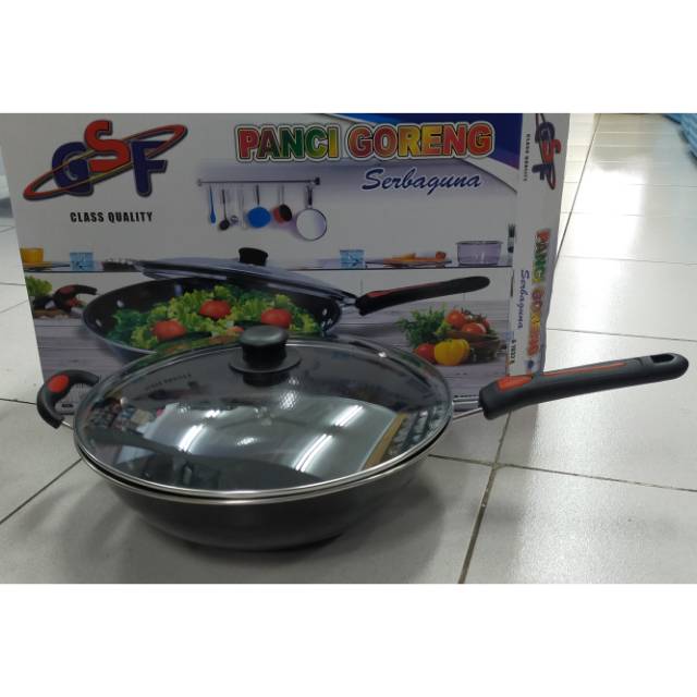 Wajan enamel tutup kaca GSF