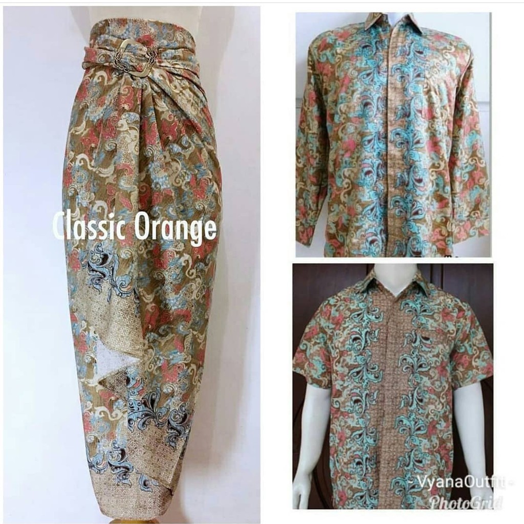 Kemeja Batik Pria Couple Rok Plisket Batik Wanita Bawahan Kebaya - BOLEH RIQUEST MOTIF BATIK - KEMEJA BATIK PREMIUM