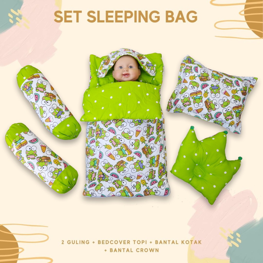 KEROPEE FRUITY SET SLEEPING BAG LENGKAP MULTIFUNGSI - Selimut Bayi bc akachan guling bedset