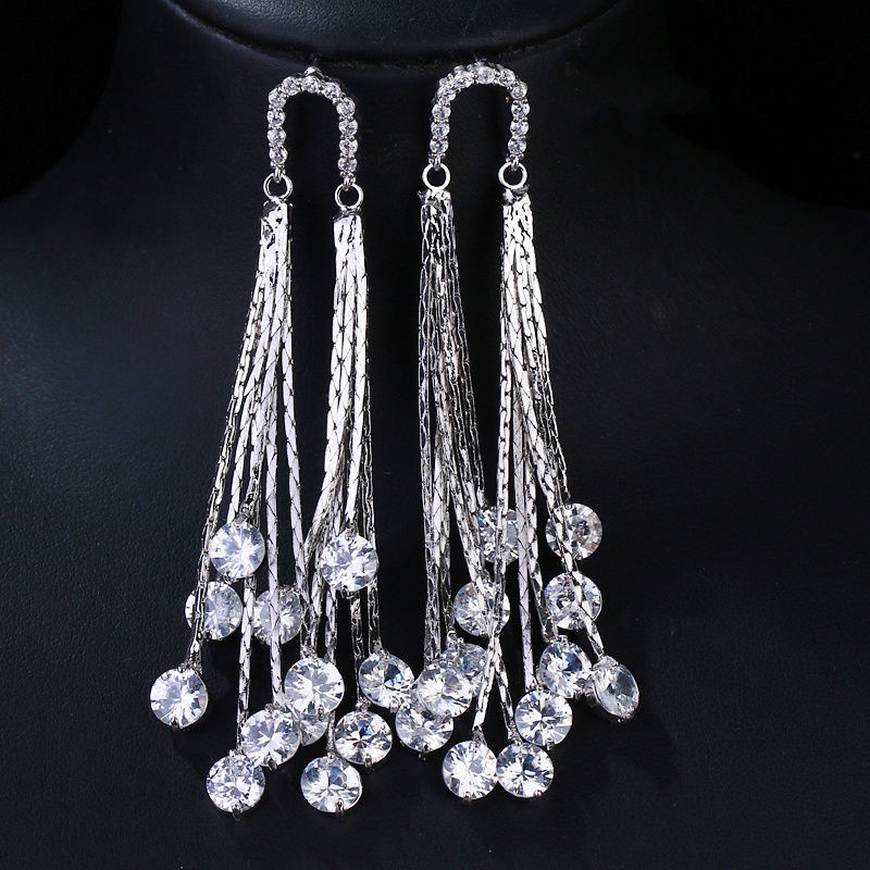 Anting Rumbai Bentuk U Bahan Titanium Steel Gaya Korea