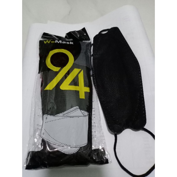 1 Pcs Masker KF94 Korea 4 Ply / KF94 Hitam / KF94 Abu Abu / Masker Medis Wemask