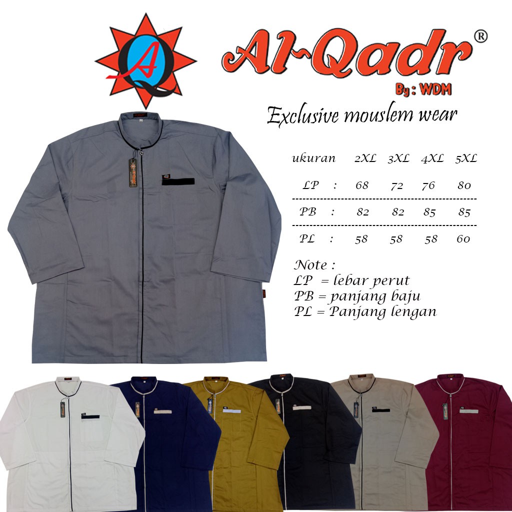 Baju koko Pria Jumbo  Al qadr/AB Alkahfi Bareno  syubbanul muslim koko azzhari