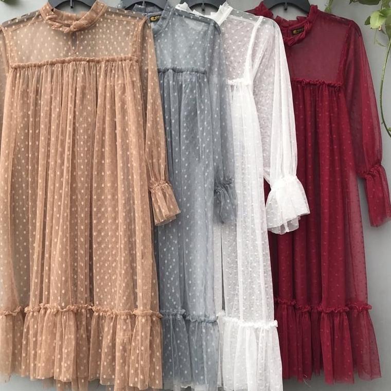 ELMIRA - Outer Tile Tunik Brukat Polkadot//tile import "Tmo31au22ᴱ"