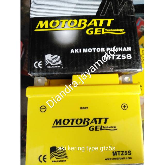 Aki kering motobatt semua matic beat yamaha mio type mtz5s for all matic Honda.yamaha.suzuki