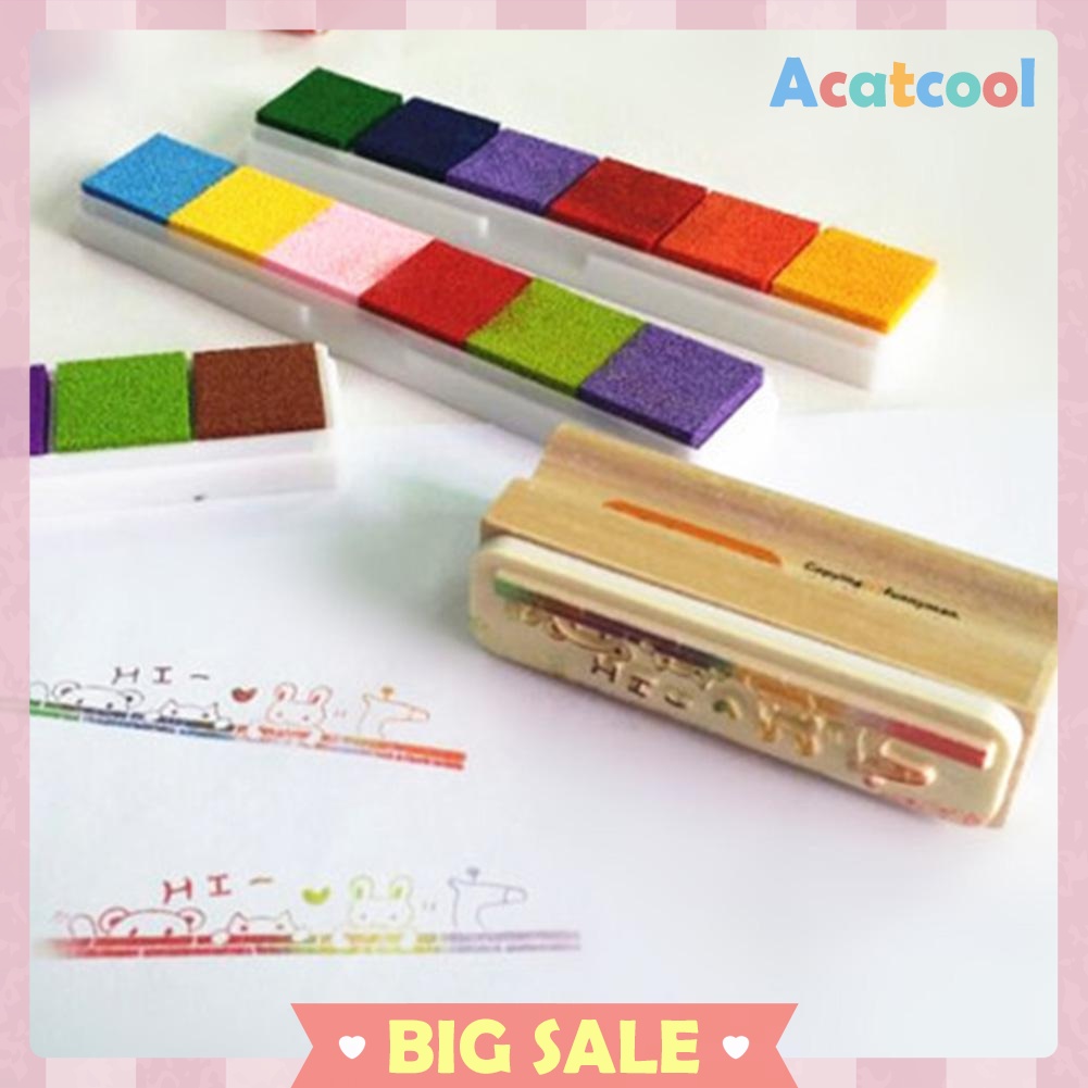 6 Colors Fingerprint Inkpad DIY Scrapbooking Colorful Ink Pad Stamp Decor