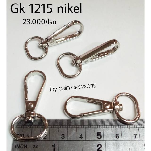 Pengait tas 1,5cm / Gk 1215 nikel