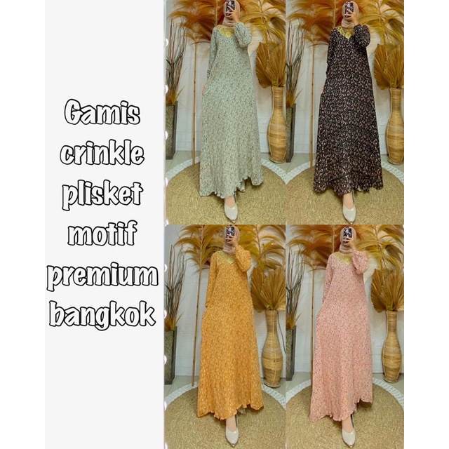 GAMIS CRINKLE PLISKET MOTIF PREMIUM BANGKOK