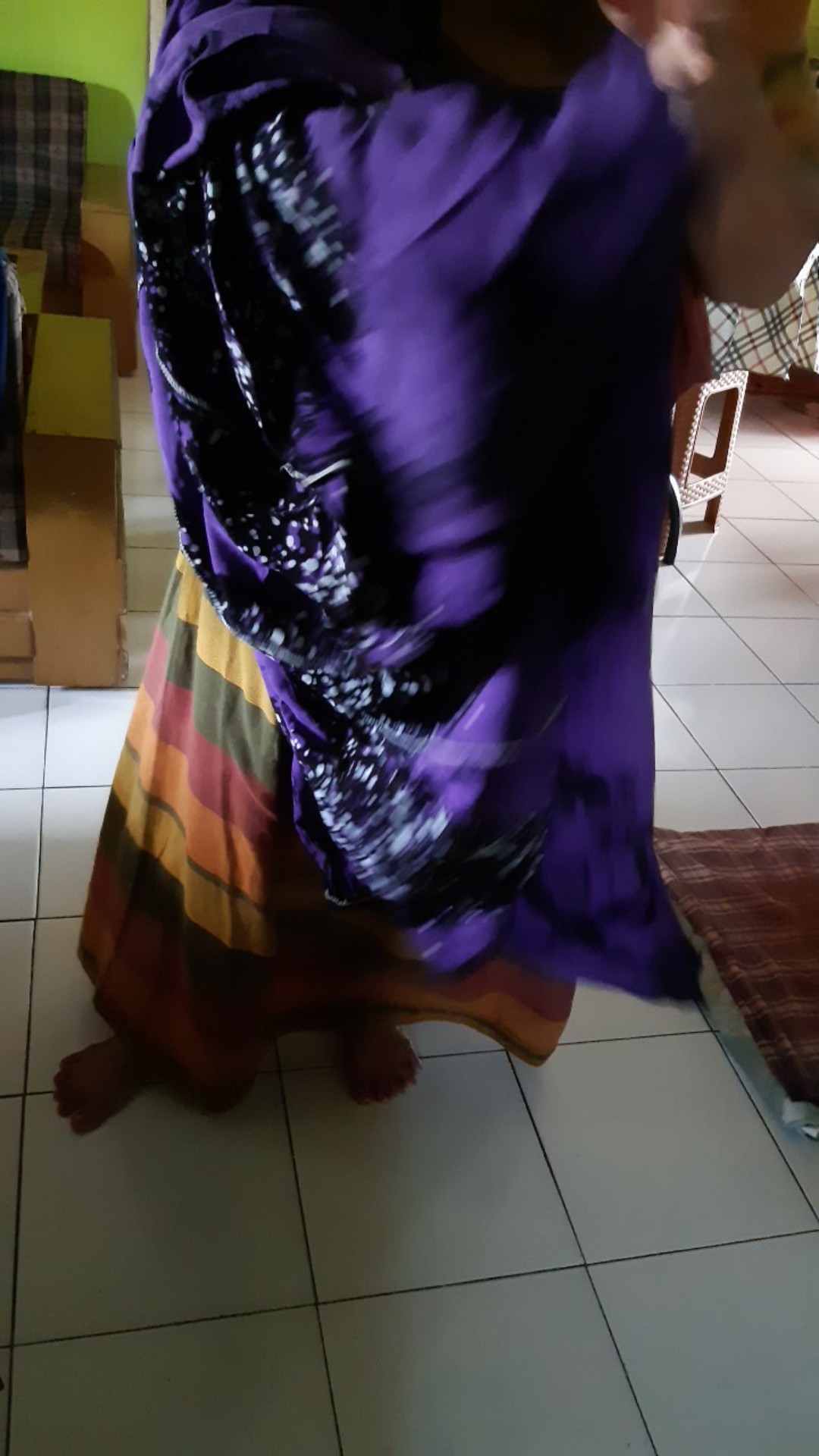 Gamis Twill Ori Gamis Twil Abstrak Pelangi Bukan Gamis Rayon Candi Mekar