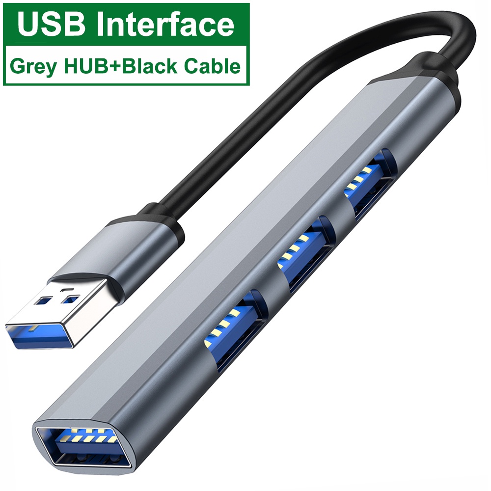 Hub Splitter 4 Port Usb Tipe-C 3.0 3.1 Untuk Lenovo Huawei Xiaomi Macbook Pro Air